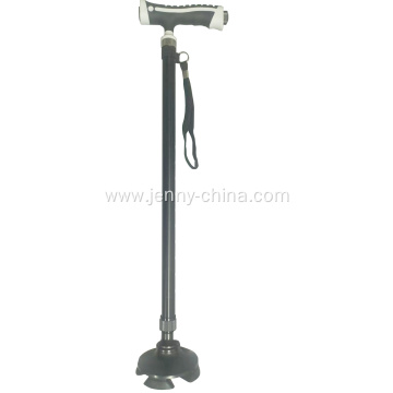 Walking Stick Adjustable Walking Cane Telescopic Crutches with Ergonomic T-Grip Non Base Lightweight Aluminium